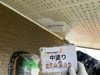 軒天中塗り