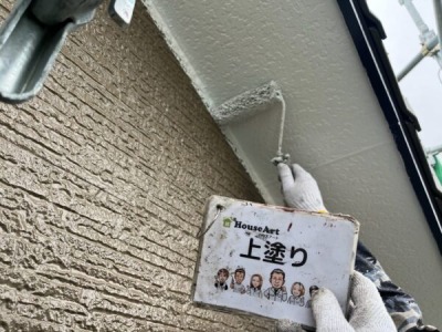 軒天上塗り