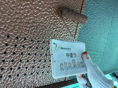 軒天中塗り