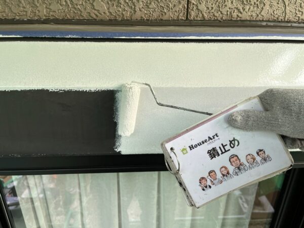 シャッターBOX錆止め塗布