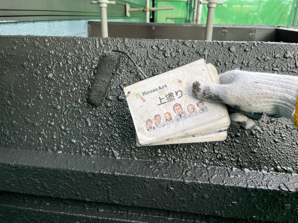 庇上塗り