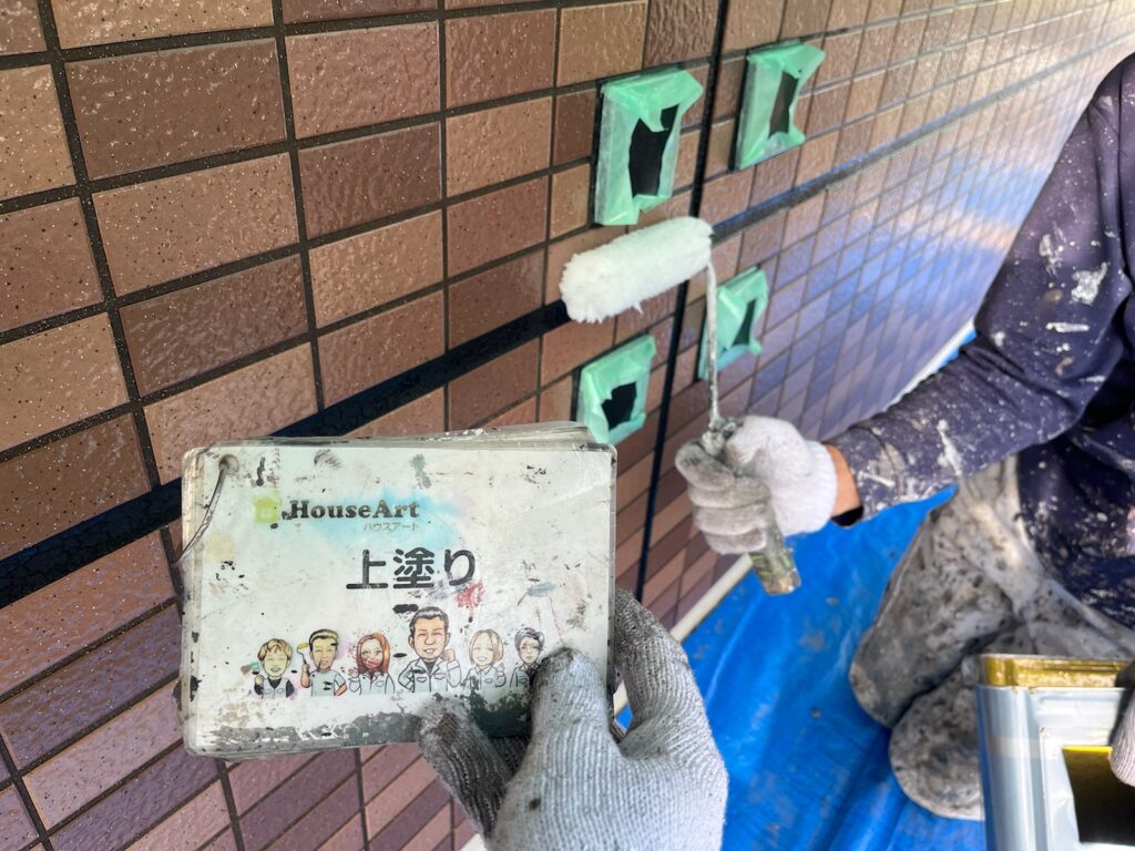 タイル　クリアコーティング2回目