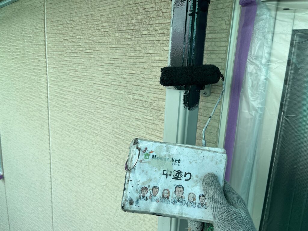 縦樋　中塗り
