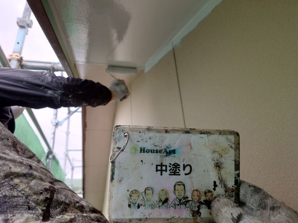 天井　中塗り