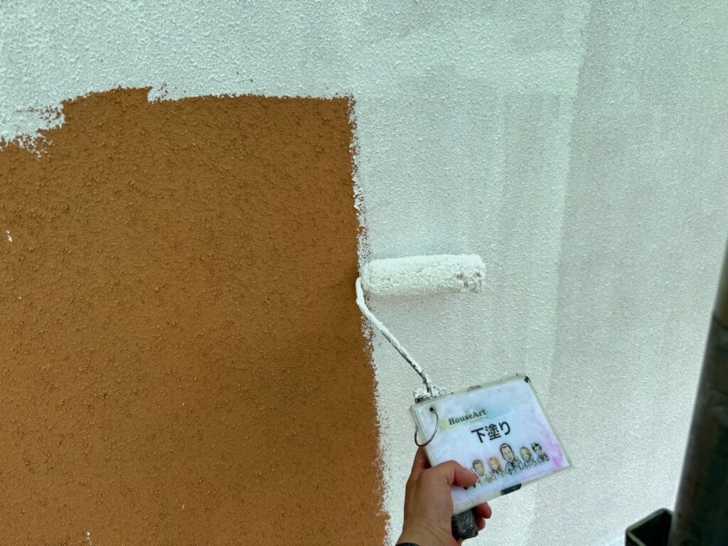 外壁下塗り2回目