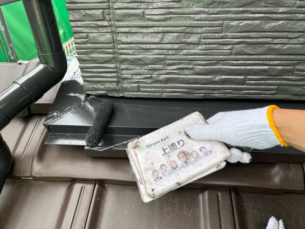 水切鉄板　上塗り