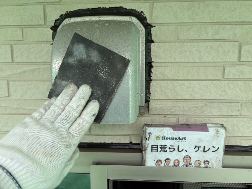 換気フード　下地調整