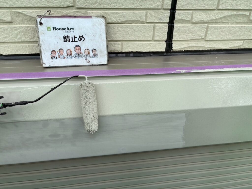 シャッターBOX　下塗り