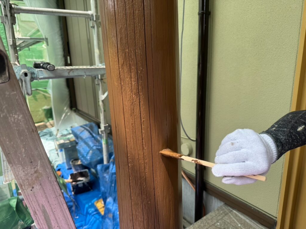 木部着色２回目
