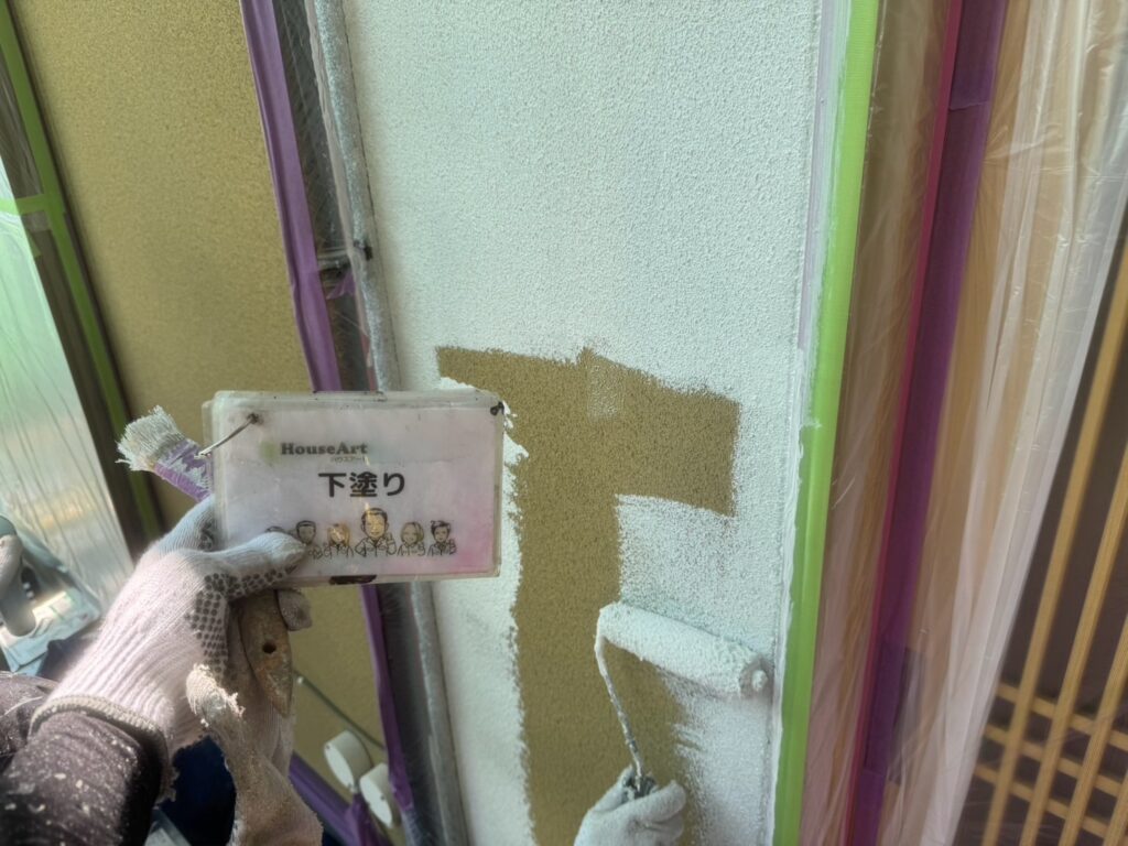 外壁下塗り2回目