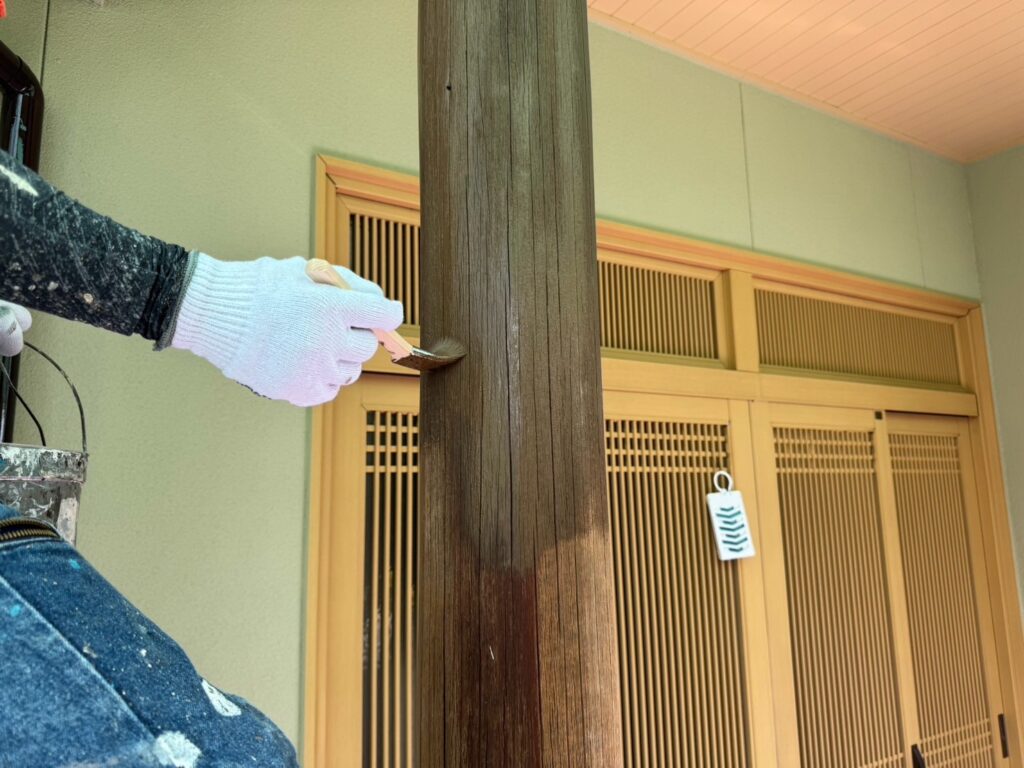 木部着色１回目