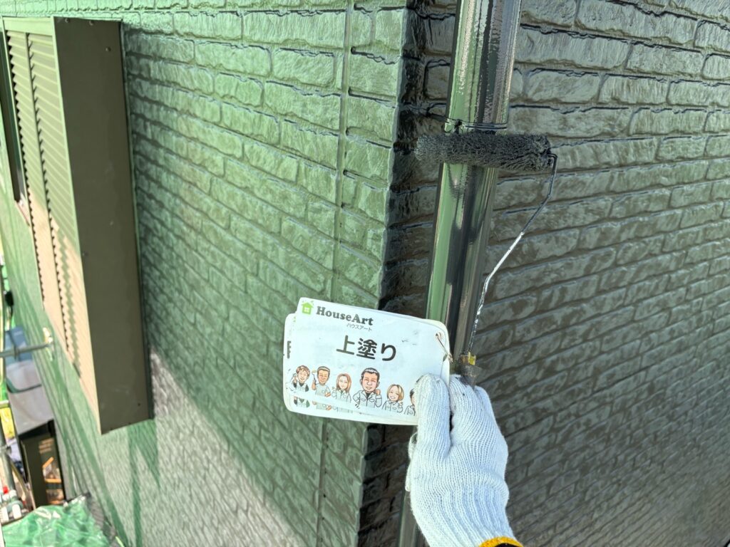 竪樋　上塗り