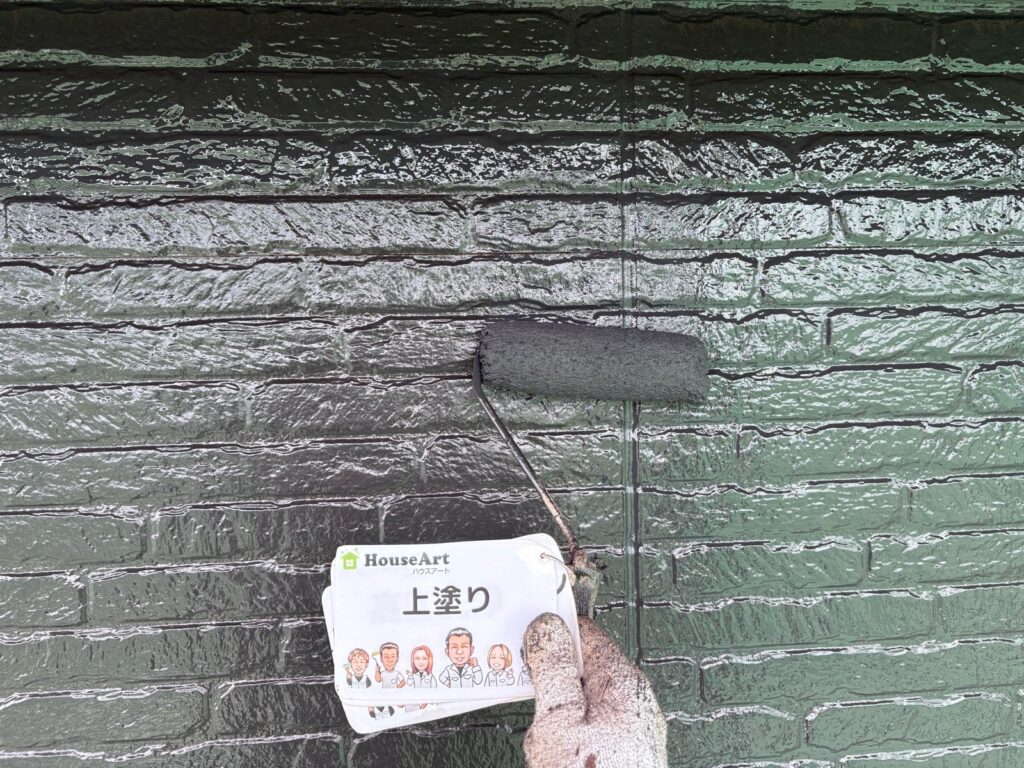 外壁中塗り2回目