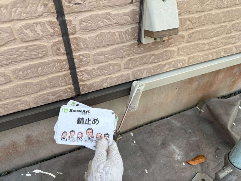 水切鉄板　下塗り