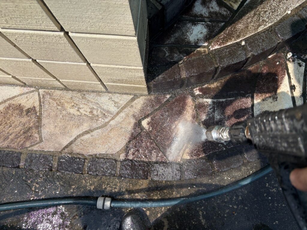 土間　高圧洗浄