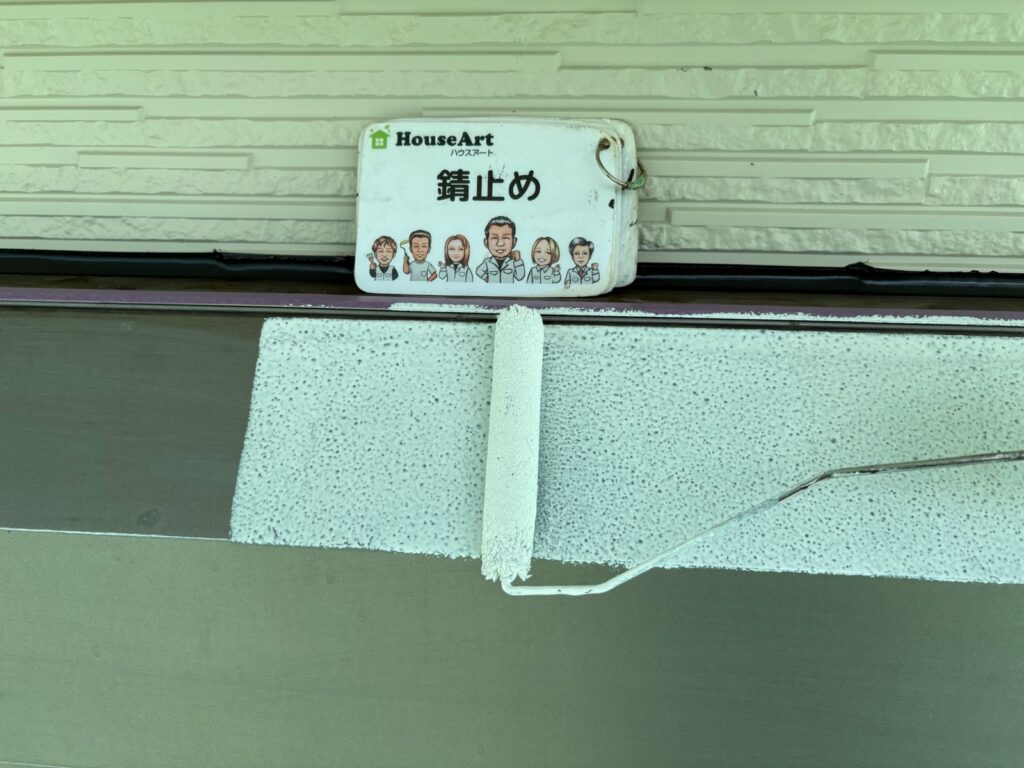 シャッターBOX　下塗り