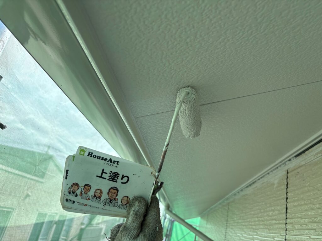 天井　上塗り