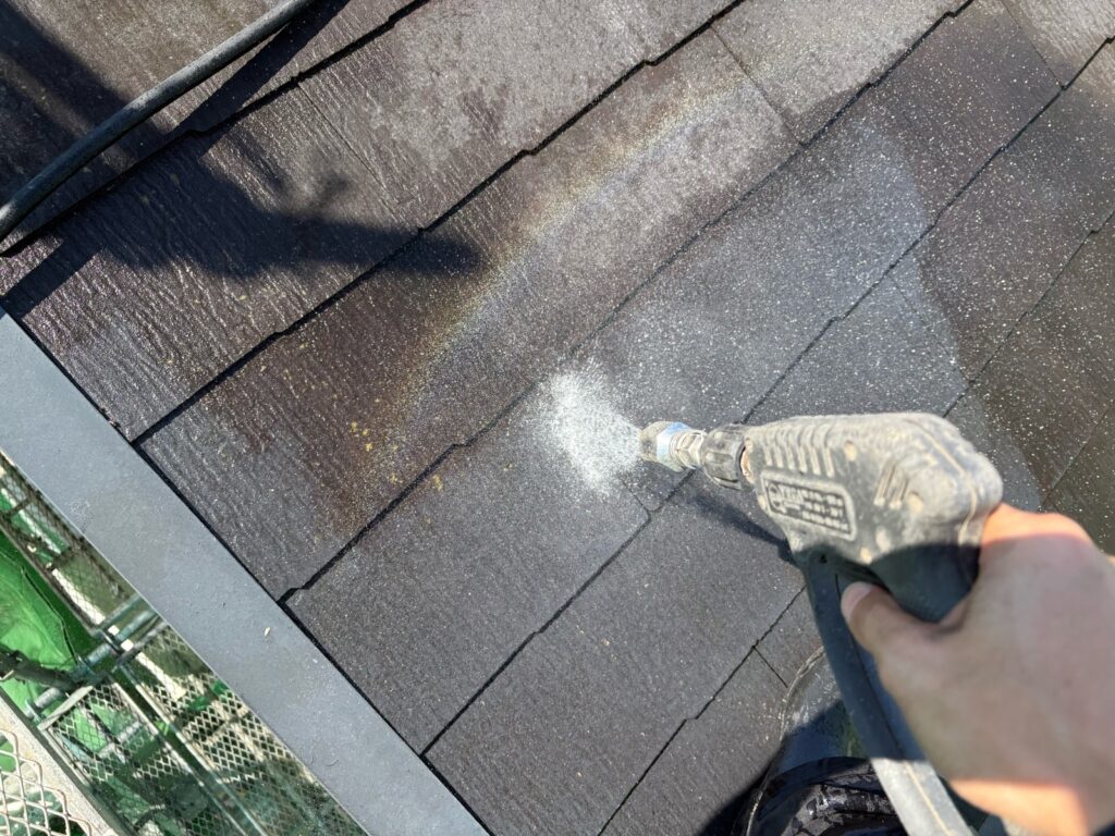 屋根　高圧洗浄