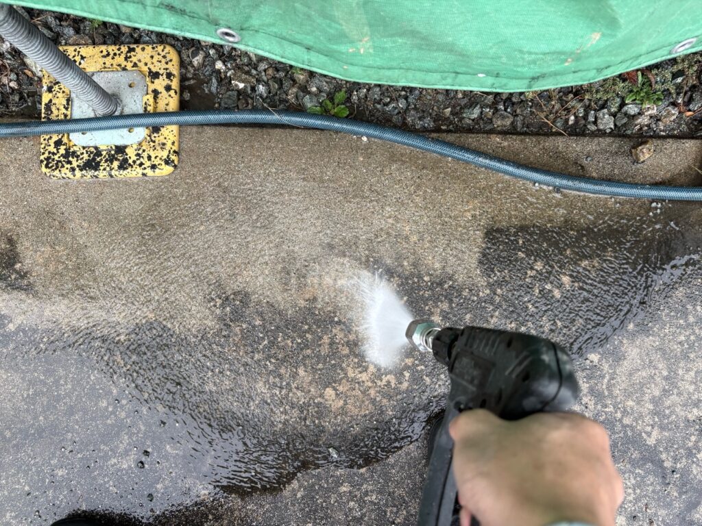 土間　高圧洗浄