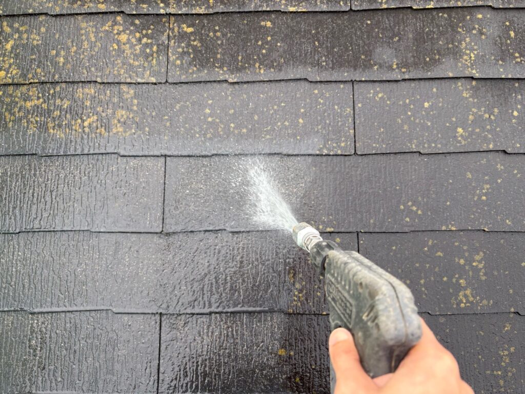 屋根　高圧洗浄