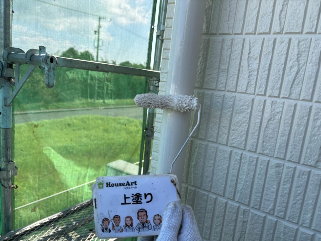 竪樋　上塗り