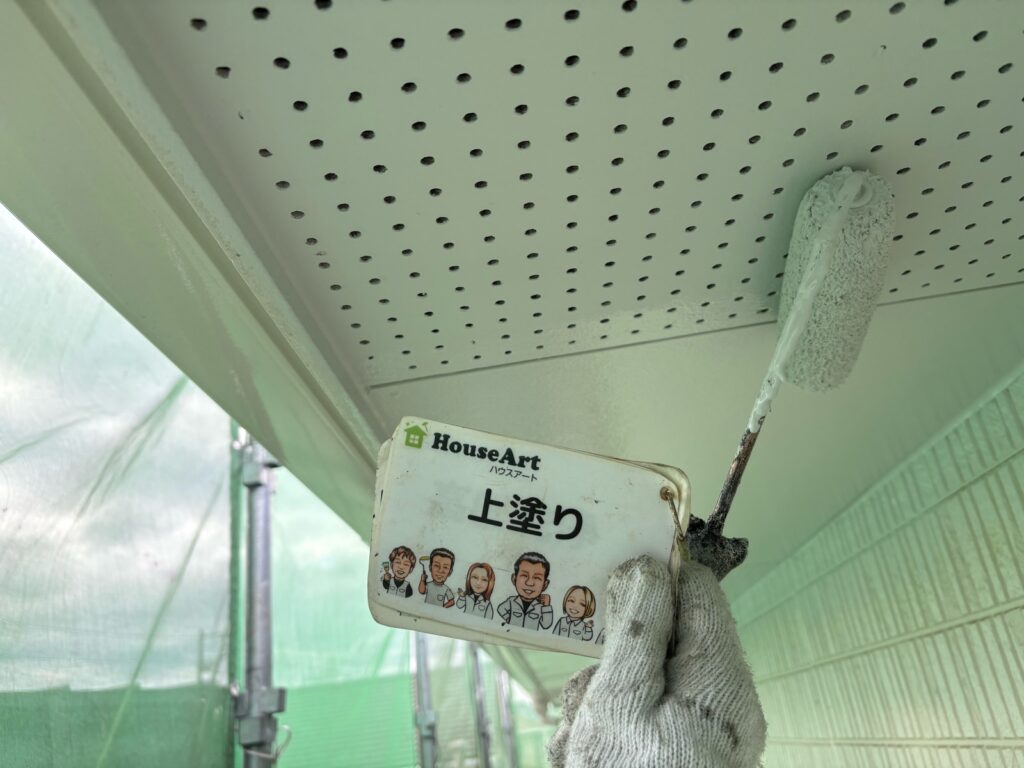 天井　上塗り
