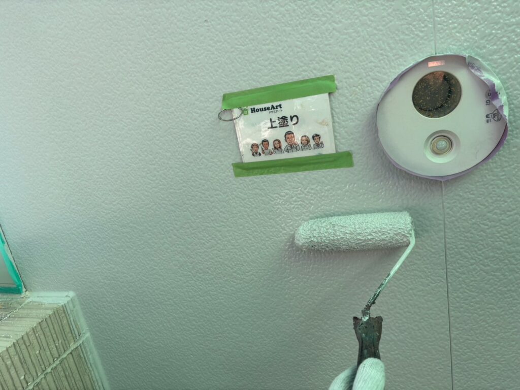天井　上塗り