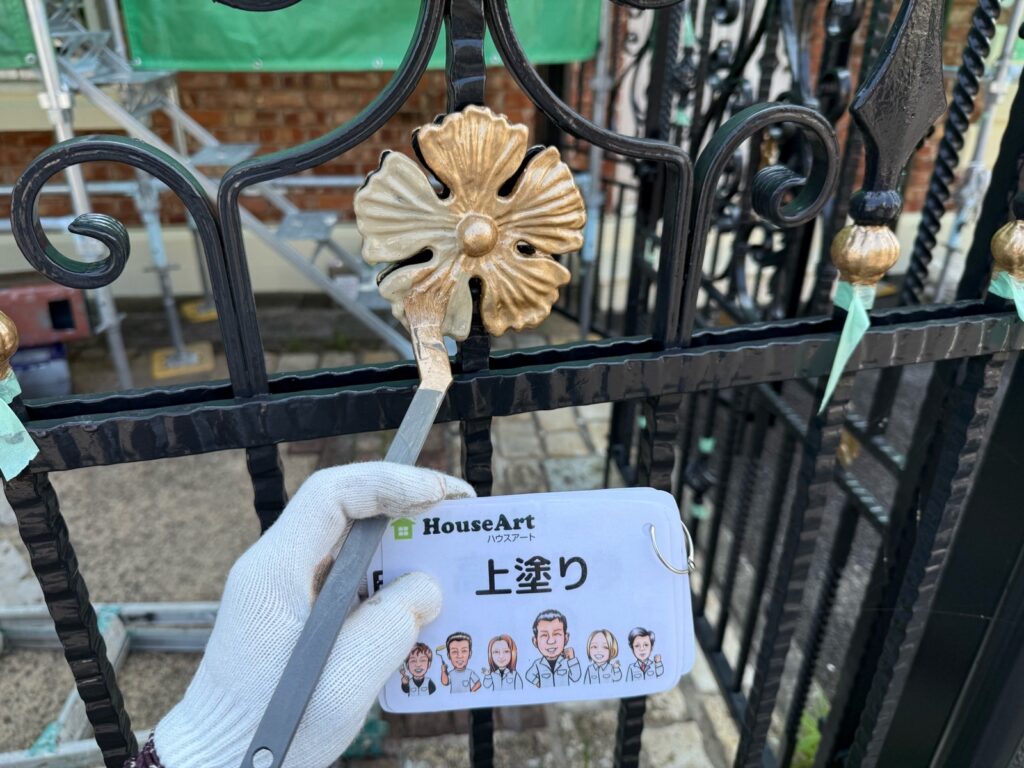 フェンス　上塗り