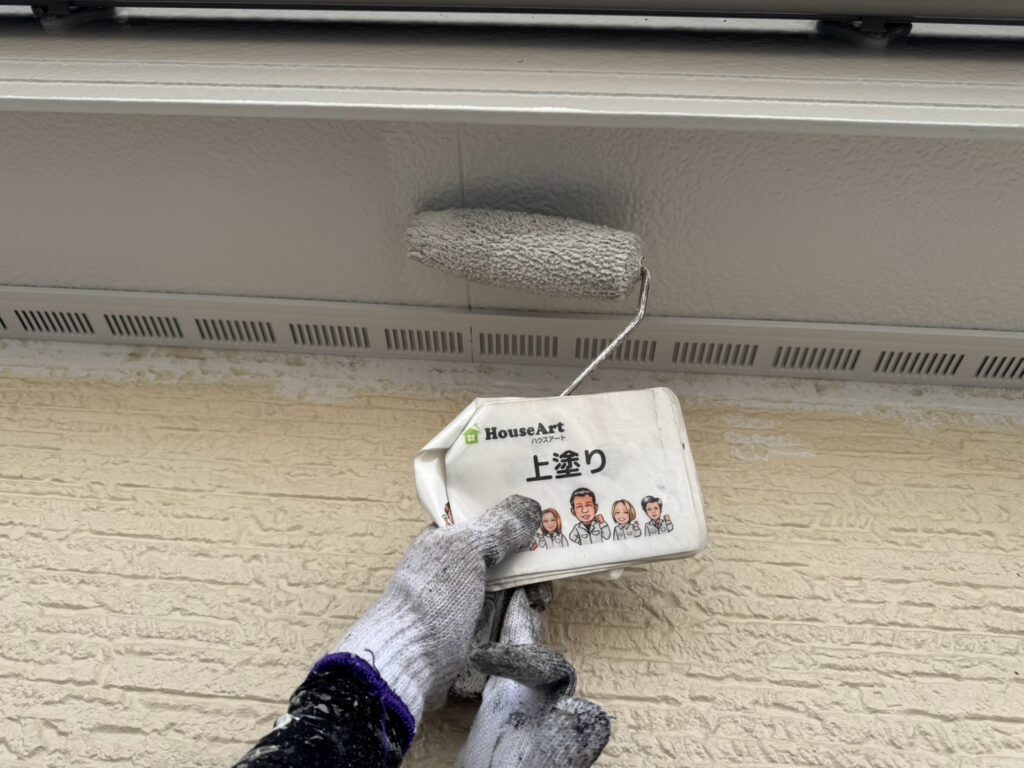 天井　上塗り