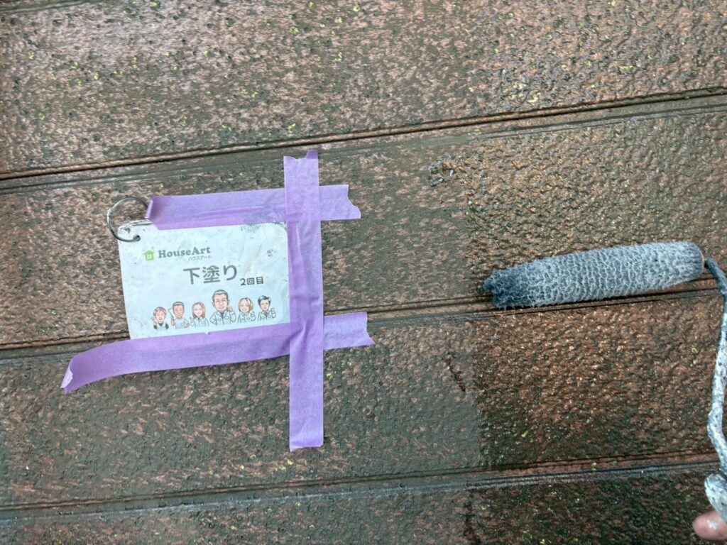 外壁　下塗り（２回目）