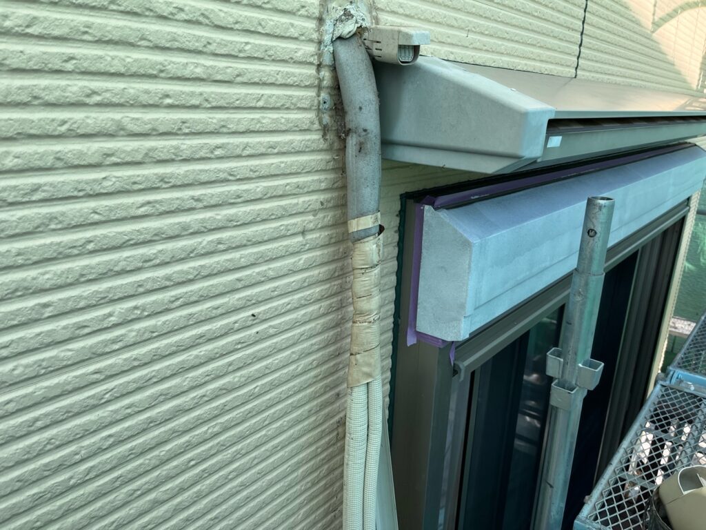 エアコン穴　補修