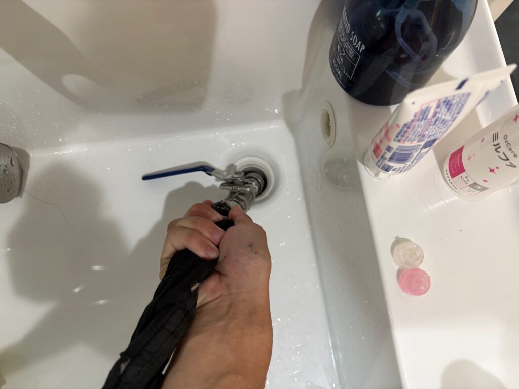手洗い　高圧洗浄