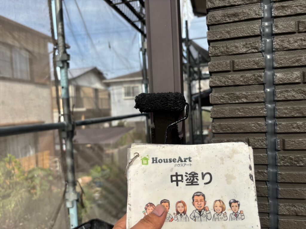 縦樋　中塗り