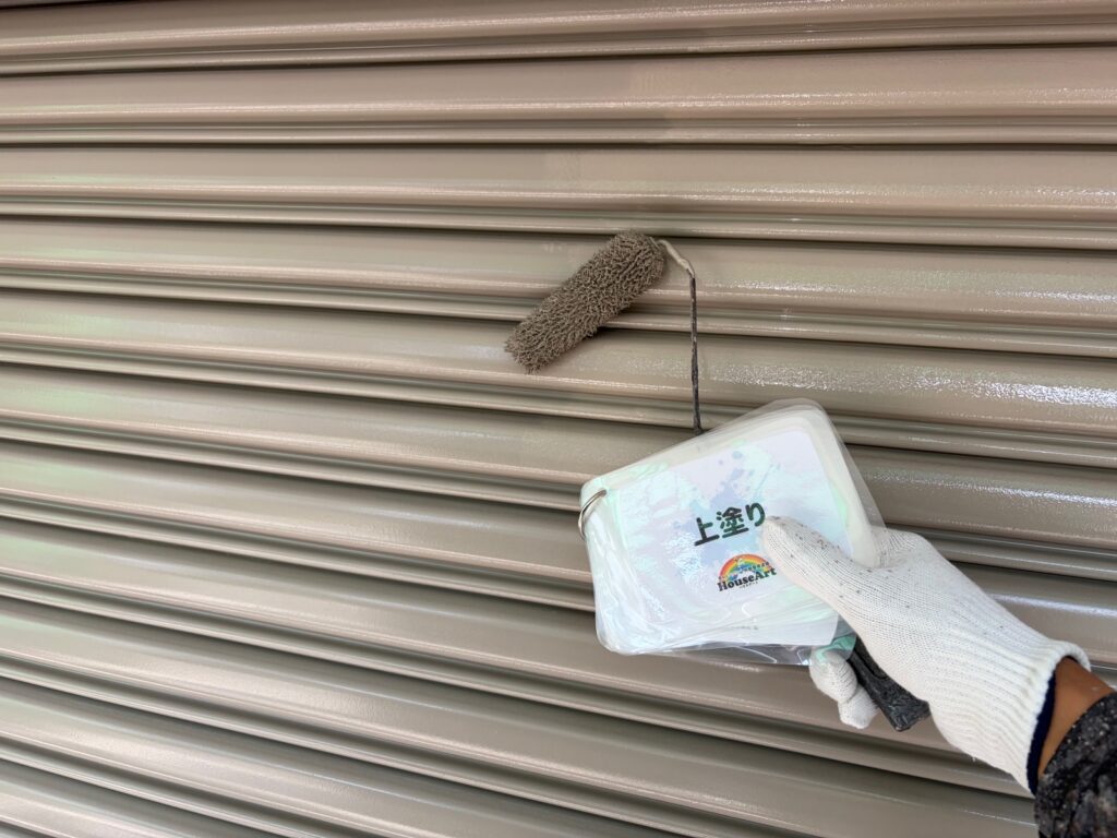 シャッター　上塗り
