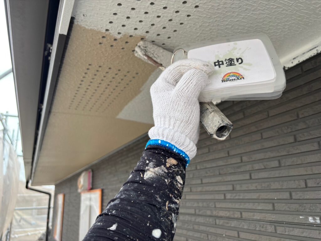 天井　中塗り